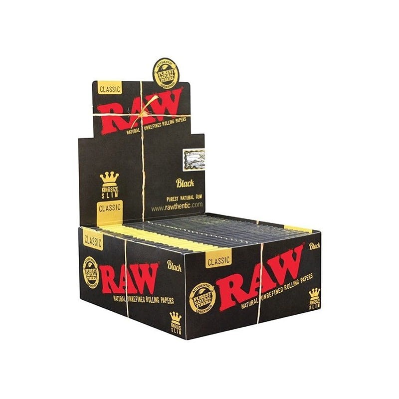 Bibułka RAW BLACK KS Slim BOX 50 szt