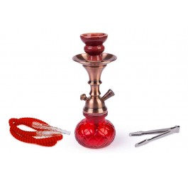 Fajka wodna Shisha 1-wężowa RED LADY 26 cm