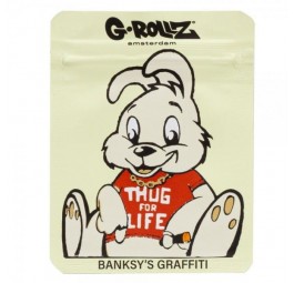 Torebka schowek Banksy Thug for Life 65x85mm 1szt