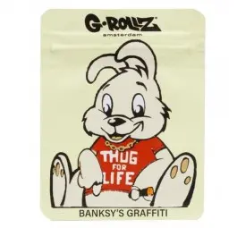 Torebka schowek Banksy Thug for Life 65x85mm 1szt