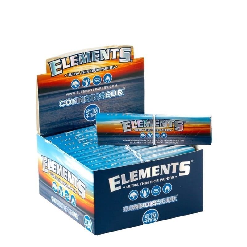 Bibułki Elements Connoisseur King Size Slim + Filterki BOX 24 szt.