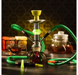 Fajka wodna / Shisha 2-wężowa Jamajka - JAMAJCA 28cm ZESTAW